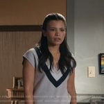 Jackie’s gray varsity mini dress on My Life with the Walter Boys