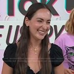 Sydney Adler’s black puff sleeve dress on Today