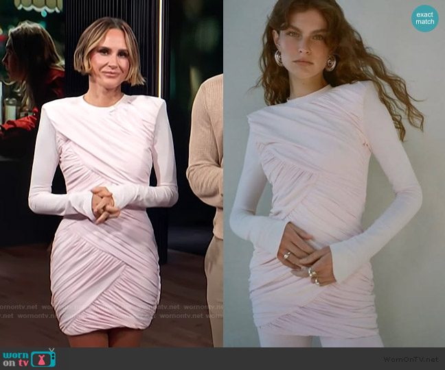 Tako Mekvabidze Pink Dress worn by Keltie Knight on E! News