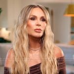 Tamra’s brown mesh confessional dress on The Real Housewives of Orange County