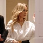 Tamra’s white collared bodysuit on The Real Housewives of Orange County