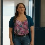 Tara’s floral print top on My Life with the Walter Boys