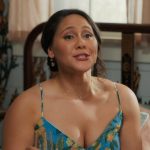 Tara’s blue floral print dress on My Life with the Walter Boys