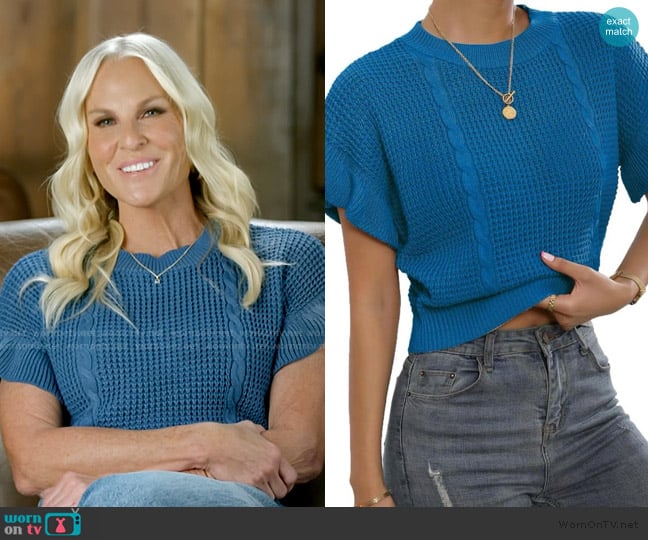 Target Garvee Ruffled Top worn by Kristi McBee on The McBee Dynasty Real American Cowboys