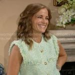 Taylor’s green tweed vest on The Bold and the Beautiful