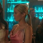 Taylor’s pink cowl neck dress on The Summer I Turned Pretty