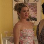Taylor’s floral strapless bow dress on The Summer I Turned Pretty
