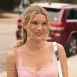 Taylor’s pink lace trim mini dress on The Summer I Turned Pretty