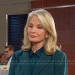 Marlena’s teal green blazer and blouse on Days of our Lives