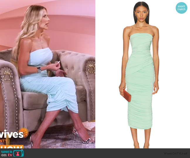 The Andamane Winnie Midi Dress worn by Jennifer Pedranti on The Real Housewives of Orange County