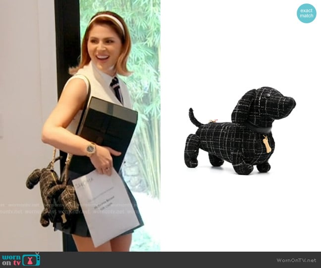 Thom Browne Mini Hector Tweed Bag worn by Stephanie Shojaee (Stephanie Shojaee) on The Real Housewives of Miami