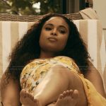 Tiffany’s yellow floral swimsuit on The Chi