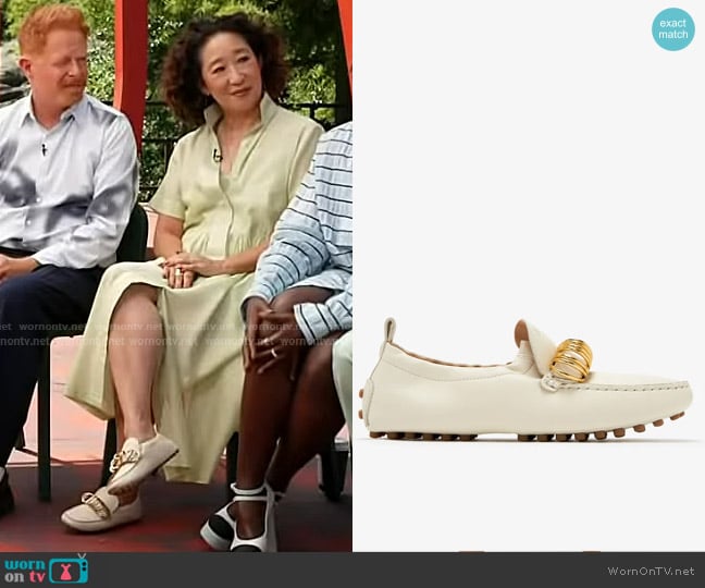 Tod's Glove Gommino driving shoes worn by Sandra Oh on Today