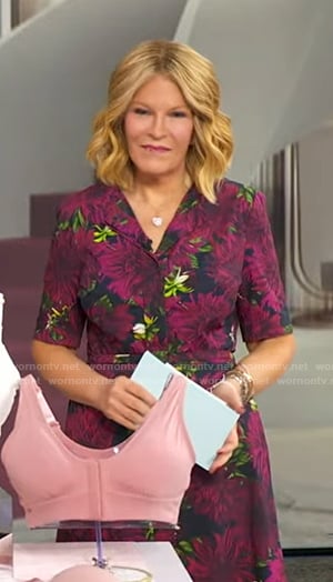 Tory Johnson's floral print shirtdress on Good Morning America