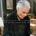 Tracy’s black pinstriped shirt on General Hospital