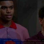 Tyrell’s colorful graphic polo on Beyond the Gates