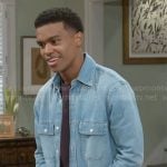 Tyrell’s denim shirt on Beyond the Gates