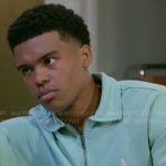 Tyrell’s mint green sweatshirt on Beyond the Gates