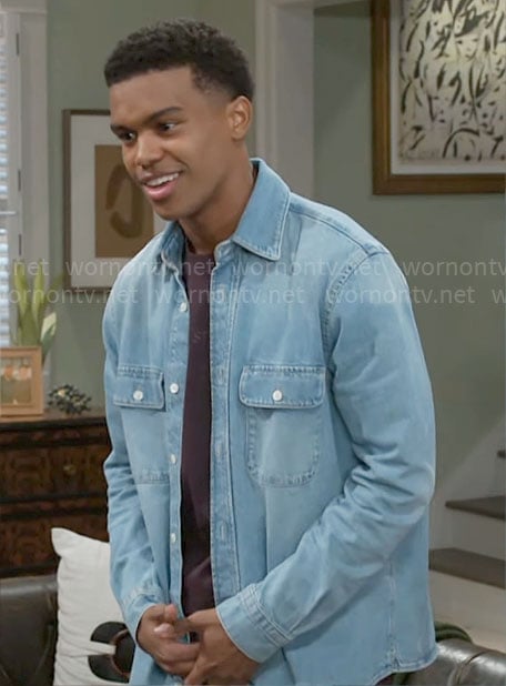 Tyrell's denim shirt on Beyond the Gates