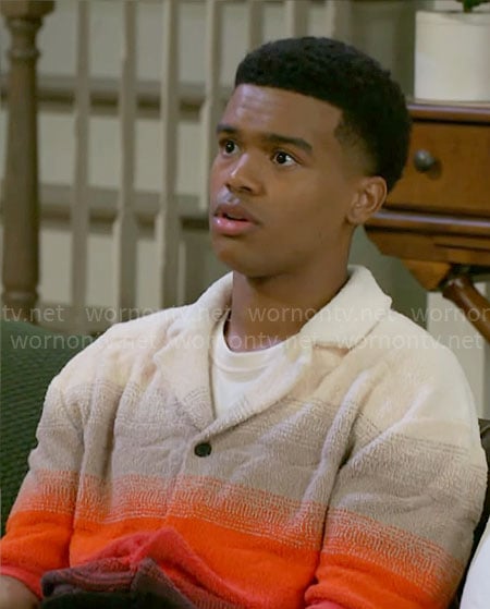 Tyrell's ombre terry shirt on Beyond the Gates