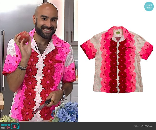 UI MAIKAI Vintage Floral Hawaiian Shirt worn by Edy Massih on Today