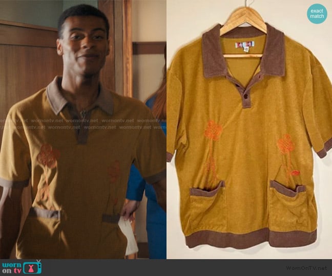 Urban Outfitters Embroidered Detail Polo worn by Skylar Summerhill (Jaylan Evans) on My Life with the Walter Boys