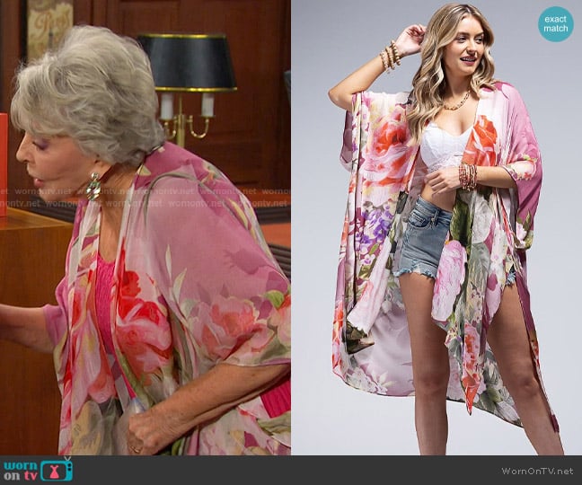 Urbanista Chateau Kimono worn by Julie Olson Williams (Susan Seaforth Hayes) on Days of our Lives