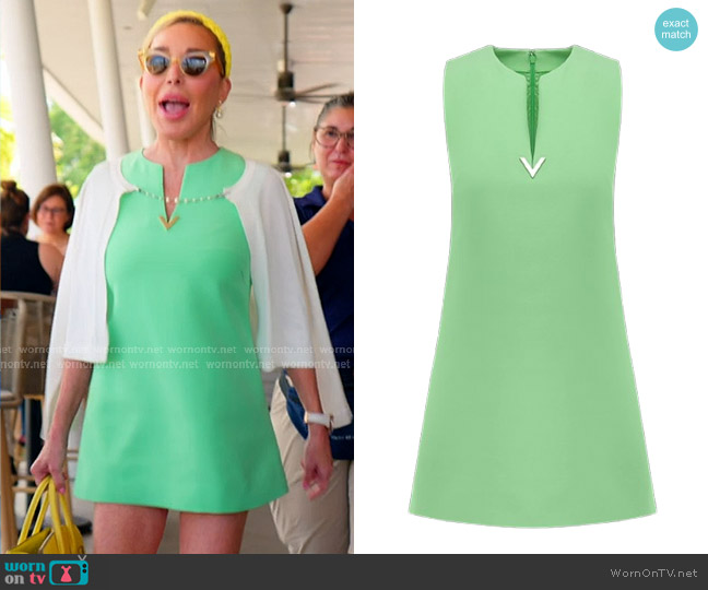 Valentino Crêpe Couture VGold Minidress worn by Marysol Patton (Marysol Patton) on The Real Housewives of Miami