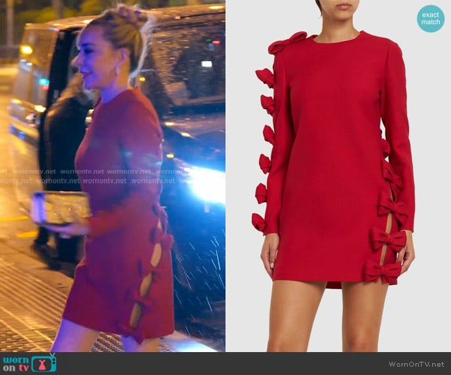 Valentino Cutout Crepe Couture Mini Dress with Bow worn by Marysol Patton (Marysol Patton) on The Real Housewives of Miami