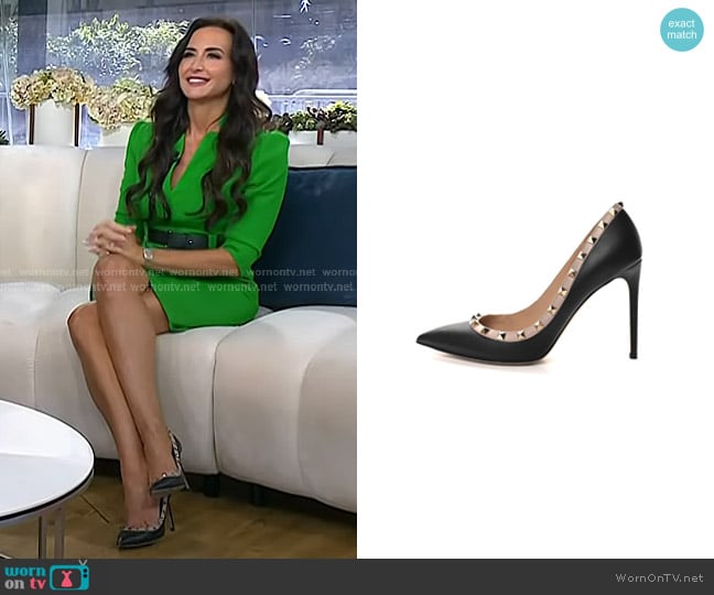 Valentino Nappa Rockstud Pumps worn by Kim Perell on Today