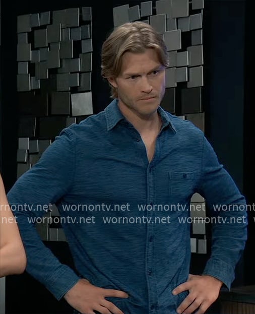 Vaughn’s blue button down shirt on General Hospital