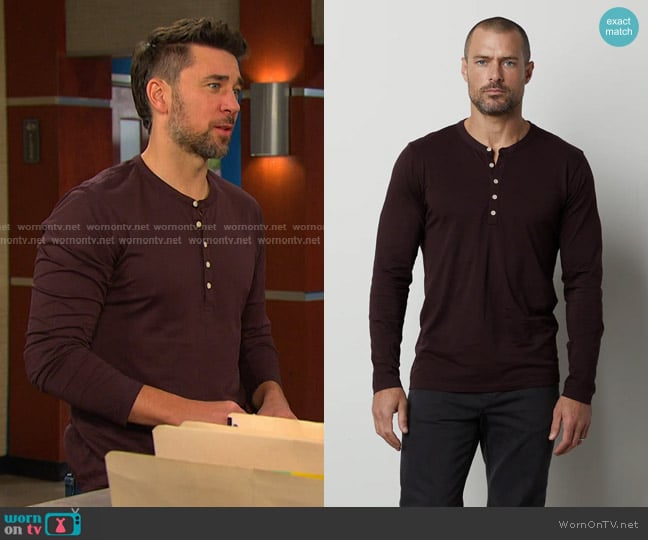 Velvet by Graham & Spencer Alvaro Henley in Concord worn by Chad DiMera (Billy Flynn) on Days of our Lives