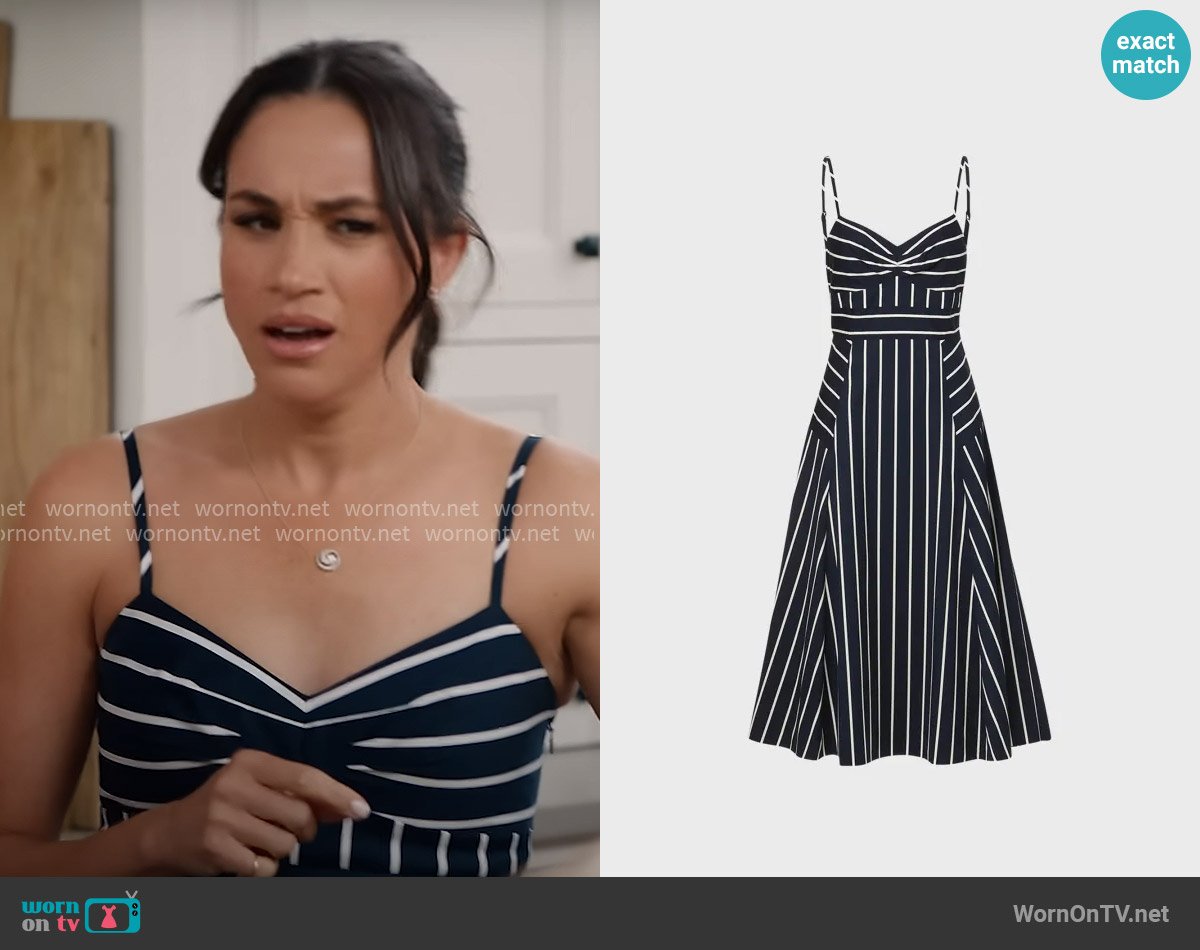Veronica Beard Blige Dress worn by Meghan Markle on With Love Meghan
