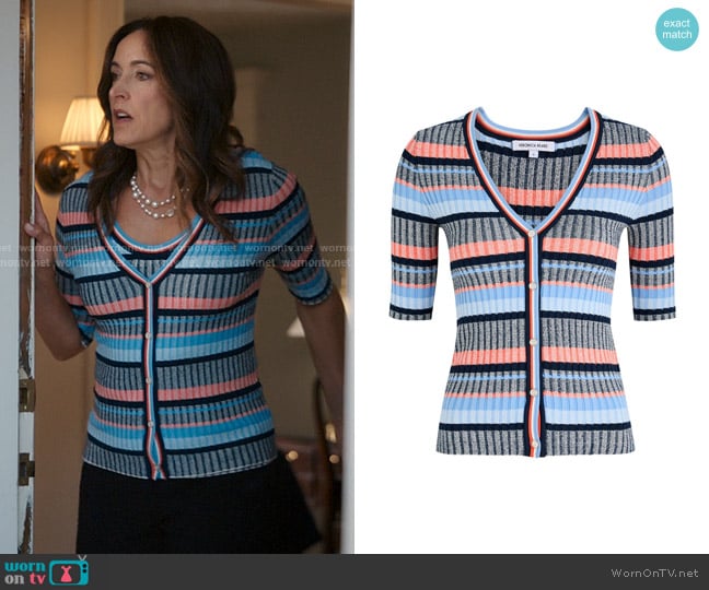 Veronica Beard Calliope Ribbed Cardigan worn by Joe  on My Life with the Walter Boys