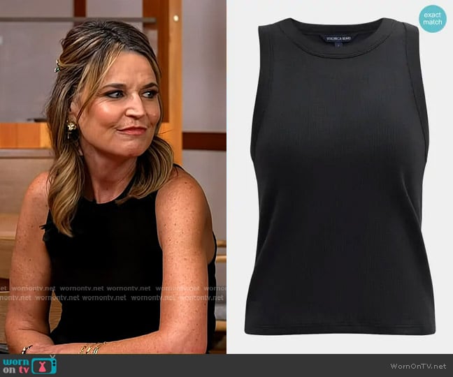 Veronica Beard Jordyn Crewneck Tank worn by Savannah Guthrie on Today
