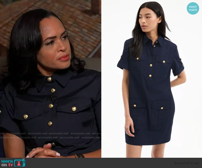 Veronica Beard Lucca Dress worn by Linsey Davis on Good Morning America