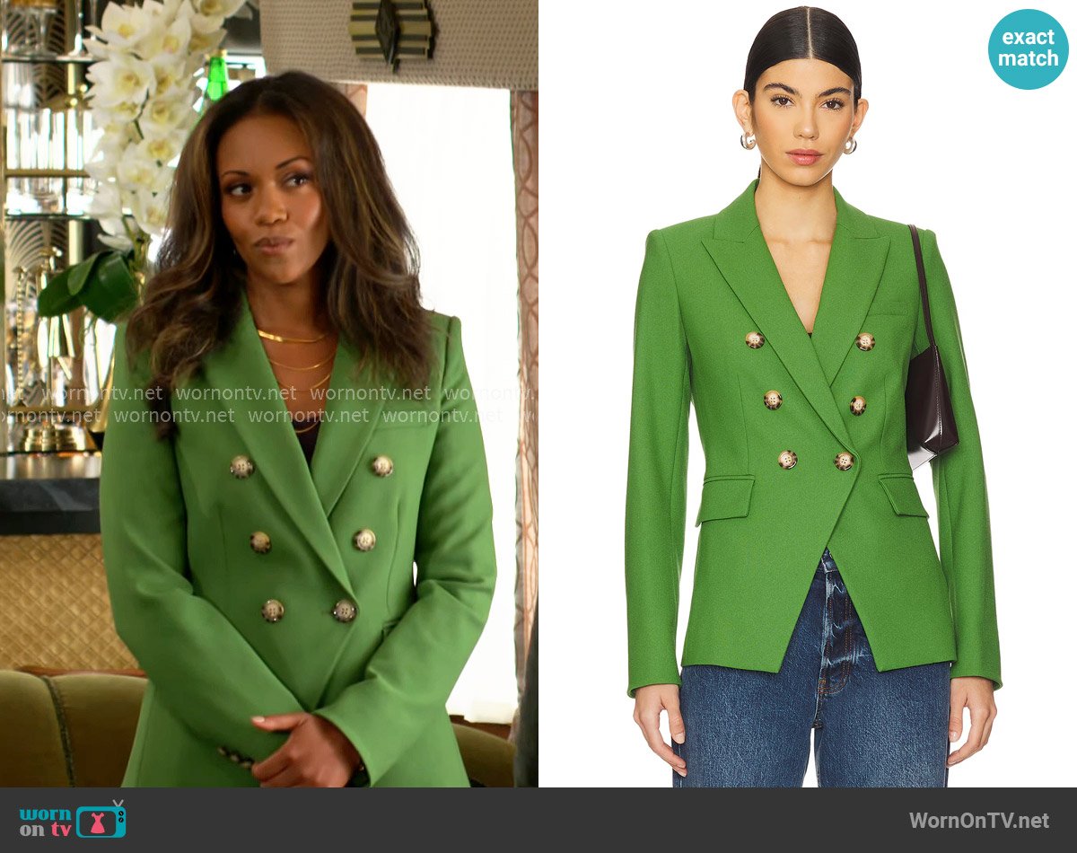 Amanda’s green blazer on The Young and the Restless
