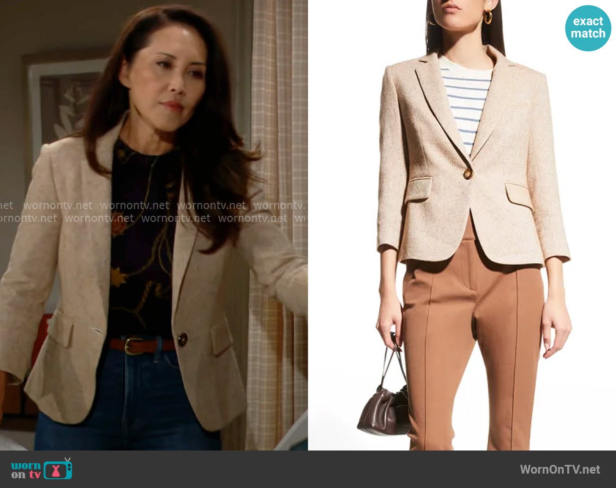 Veronica Beard Schoolboy Blazer worn by Li Finnegan (Naomi Matsuda) on The Bold and the Beautiful