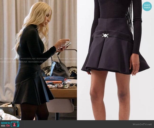 Versace Medusa '95 Box-pleat Mini Skirt worn by Alexia Echevarria (Alexia Echevarria) on The Real Housewives of Miami