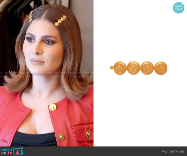 Versace Tribute Medusa Hair Clip worn by Stephanie Shojaee (Stephanie Shojaee) on The Real Housewives of Miami