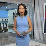Vicky’s blue ribbed sleeveless dress on NBC News Daily