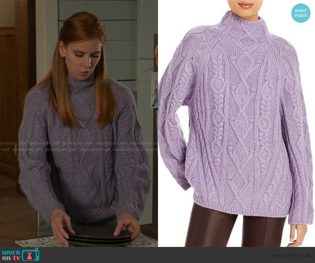 Vince Aran Raglan Mock Neck Sweater worn by Katherine Walter (Sarah Rafferty) on My Life with the Walter Boys