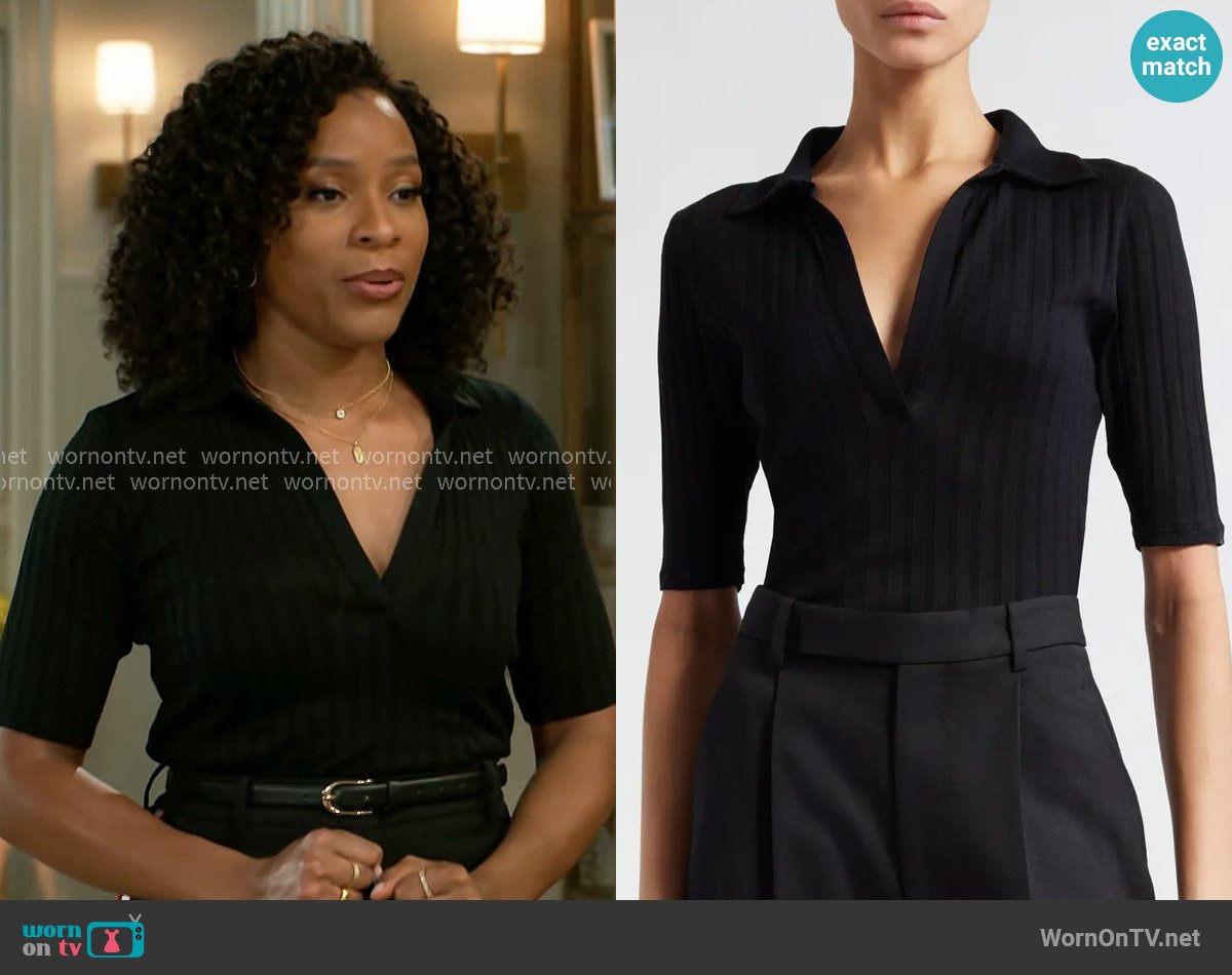 Vince Rib Cotton Polo worn by Naomi Hamilton Hawthorne (Arielle Prepetit) on Beyond the Gates