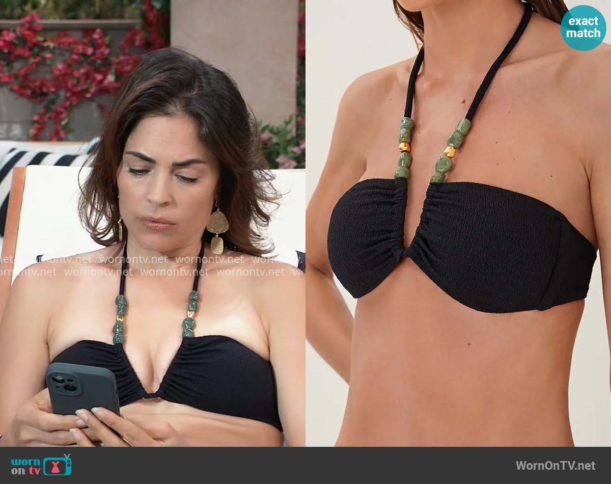 Vix Firenze Kiana Carol Beaded Bikini Top worn by Britt Westbourne (Kelly Thiebaud) on General Hospital