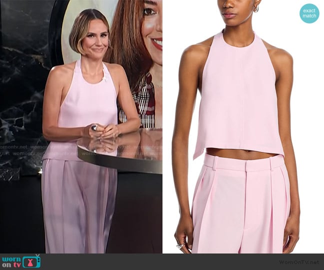 Wardrobe NYC Backless Halter Top worn by Keltie Knight on E! News