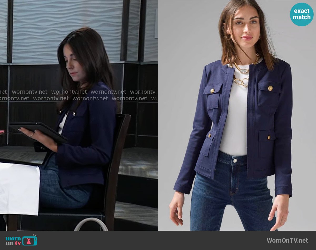 White House Black Market Stylist Jacket worn by Molly Lansing-Davis (Kristen Vaganos) on General Hospital