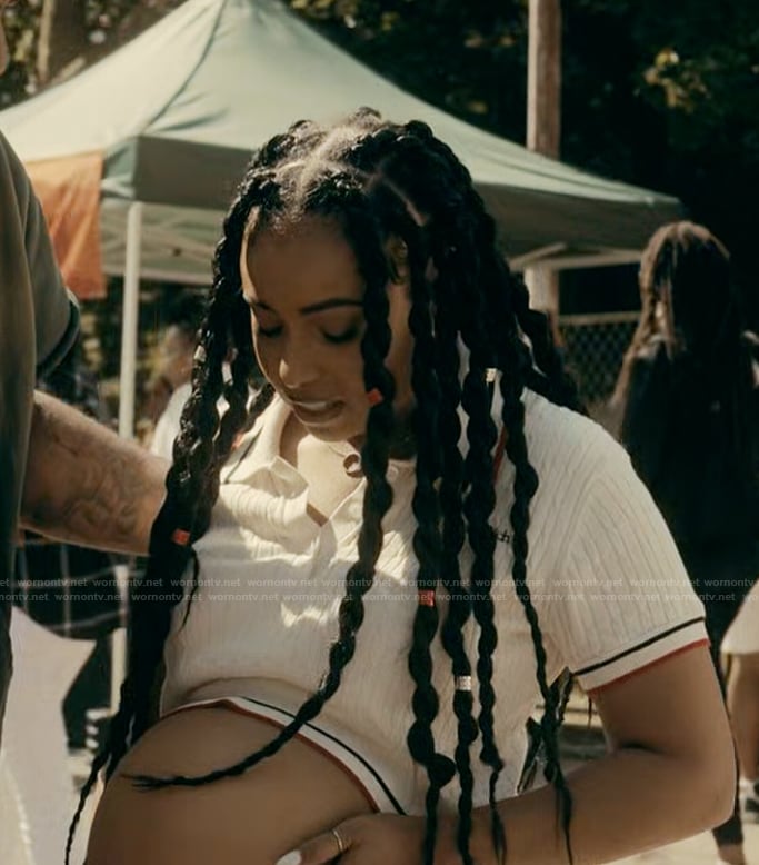 White polo top on The Chi