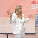 Chassie’s white vest, blazer and pants on Today