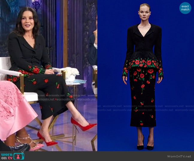 Yanina Couture Spring Summer 2023 Collection worn by Catherine Zeta-Jones on Good Morning America