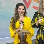 Leah Zeger’s yellow pleated maxi dress on Today